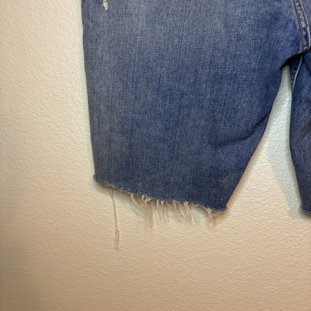 Size 40 Levi Strauss Cut Off Jean Shorts Blue Denim Distressed - Picture 13 of 15